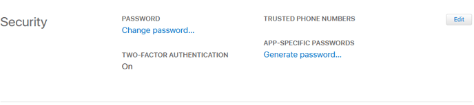 App Specific Password generation